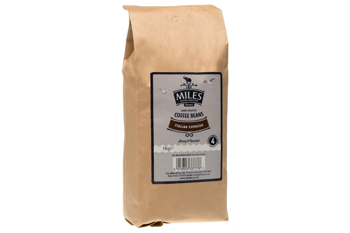 MILES ITALIAN ESPRESSO 1KG COFFEE BEANS X 10