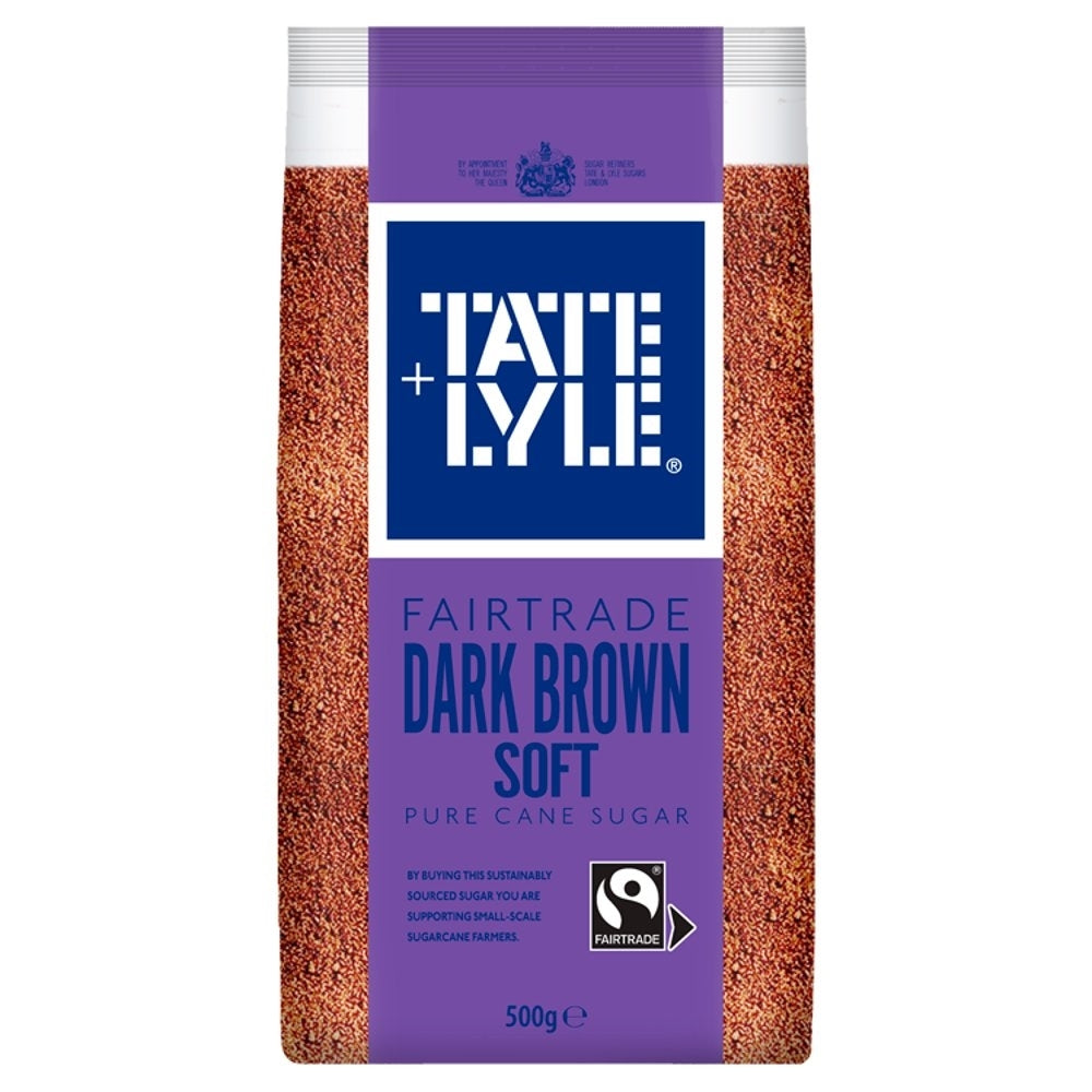 TATE & LYLE DARK BROWN SOFT SUGAR 500G X 10