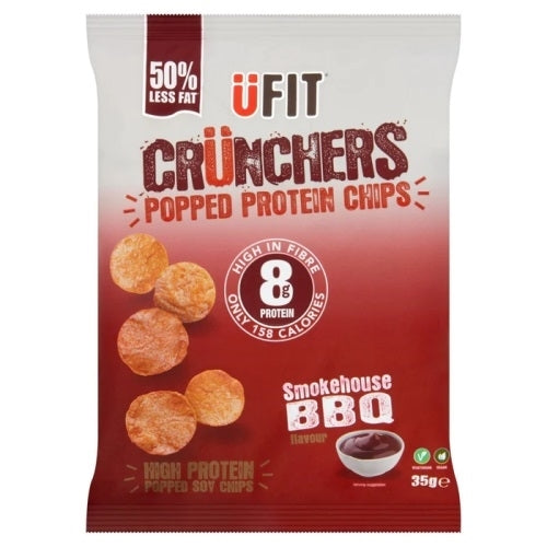 UFIT HIGH PROTEIN CRUNCHERS SMOKEHOUSE BBQ 35g x18