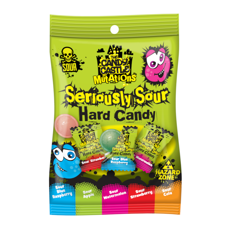 MUTATIONS SOUR HARD CANDY BAGS 56G X 18