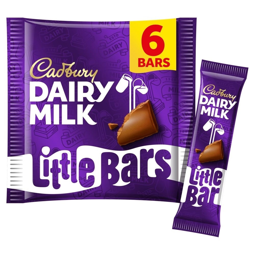 CADBURY DAIRY MILK LITTLE BARS 6 PK 108G X 18