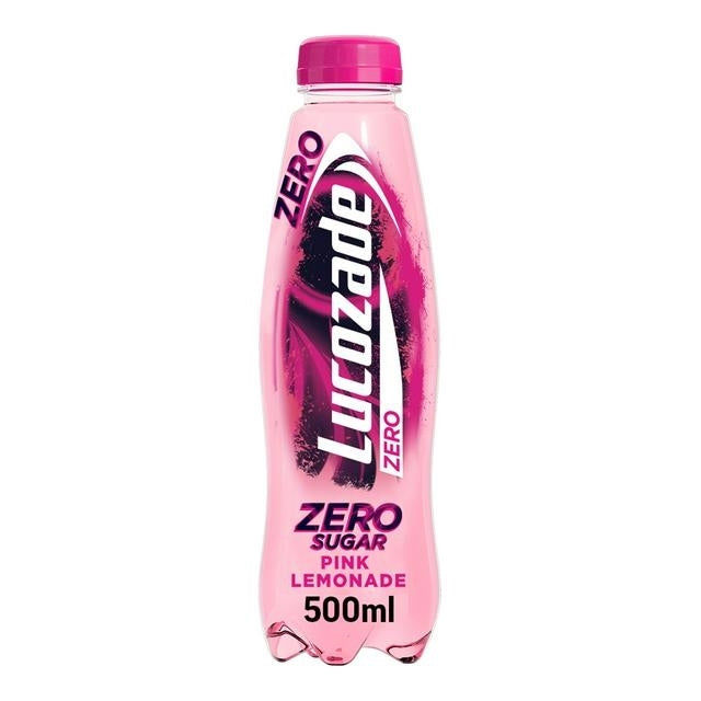 LUCOZADE ENERGY ZERO PINK LEMONADE *500ML* X 12