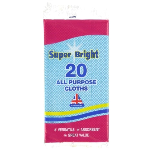 SUPERBRIGHT ALL PURPOSE CLOTHS 20PK X 10