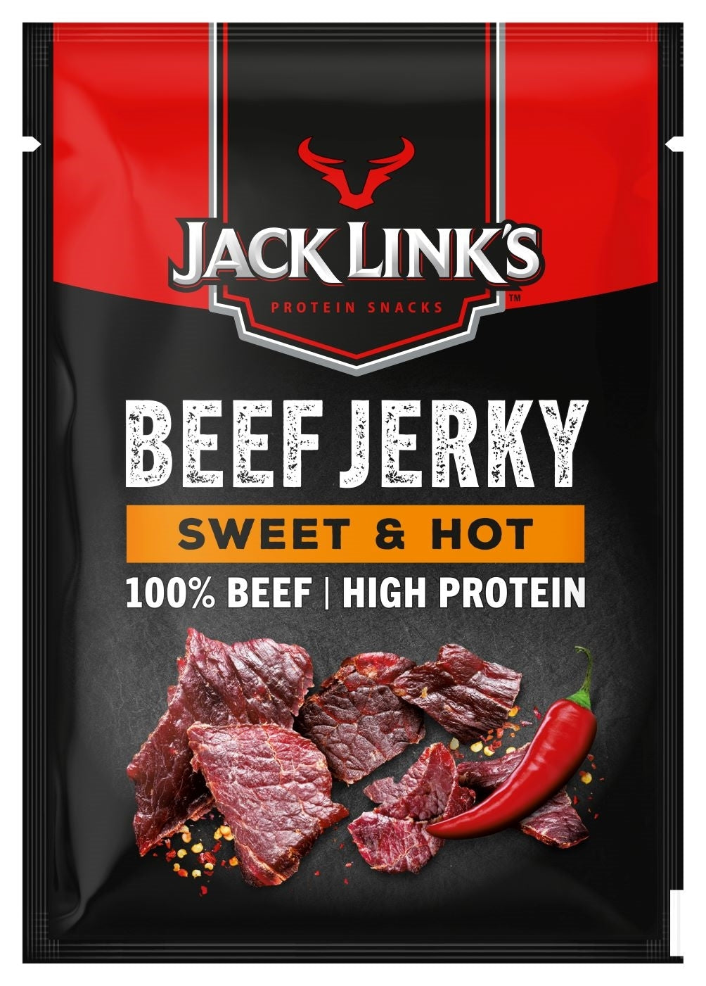 JACK LINKS BEEF JERKY SWEET & HOT CLIPSTRIP 25GX12