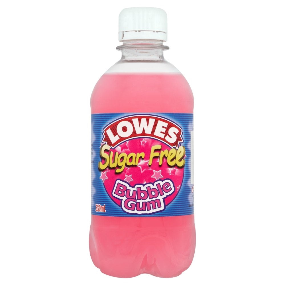 LOWES SUGAR FREE PINK BUBBLEGUM 330ML X 12