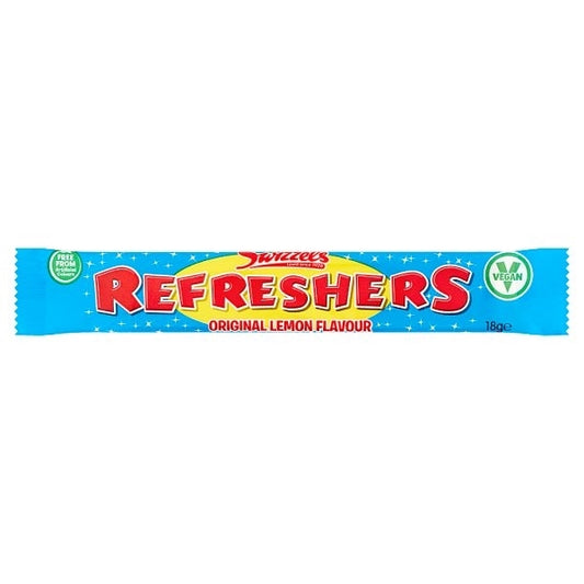 A pack of Swizzels Refreshers Original Lemon Flavour candy bars.