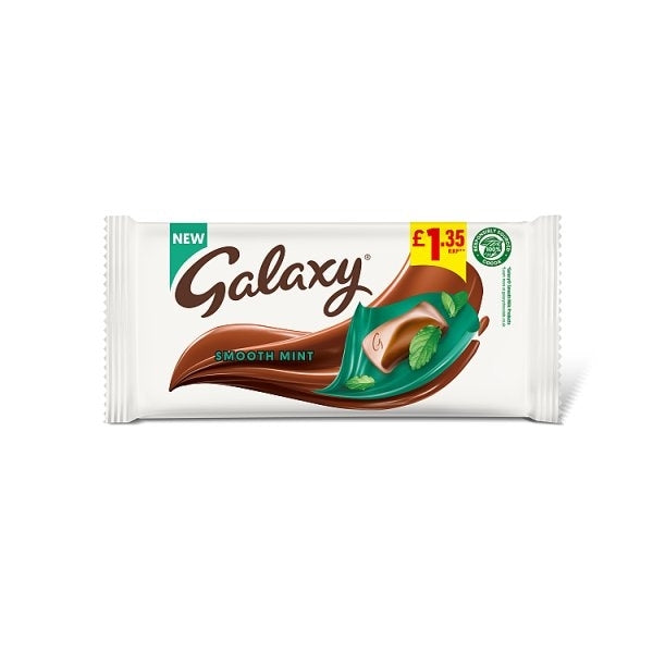 PM £1.35 GALAXY MINT LARGE 110G X 24