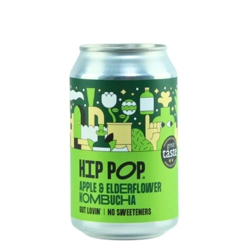 HIP POP APPLE ELDERFLOWER 330ML X 12