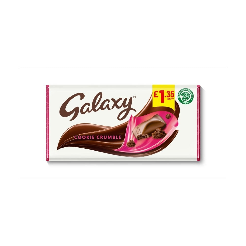 PM £1.35 GALAXY COOKIE CRUMBLE 114G X 24