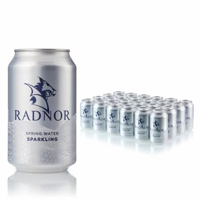 RADNOR SPARKLING SPRING WATER CANS 330ML X 24
