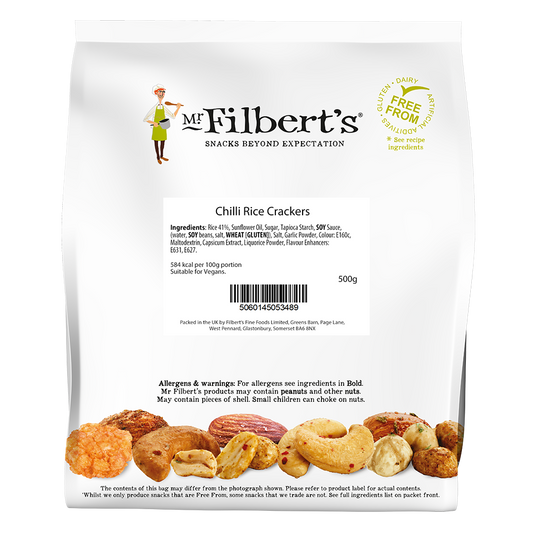 FILBERTS CHILLI RICE CRACKERS BULK 0.5KG