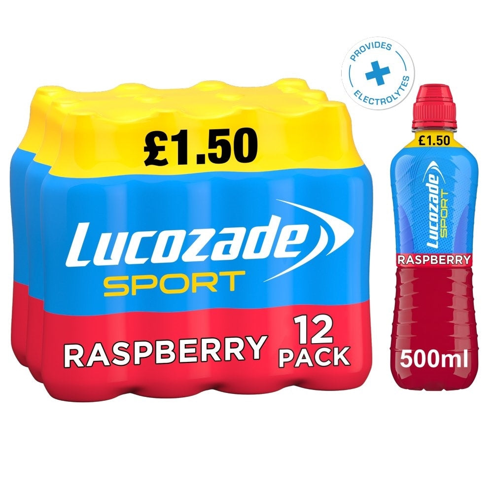 PM £1.50 LUCOZADE SPORT RASPBERRY 500ML X 12