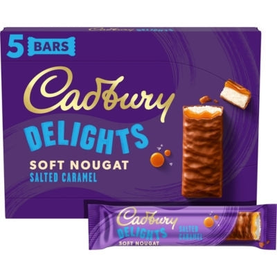 CADBURY DELIGHTS NOUGAT SALTED CARAMEL 5PK X 9