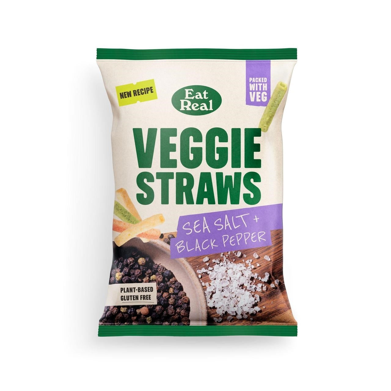 EAT REAL VEGGIE STRAWS SEA SALT & PEPPER 110G X 10