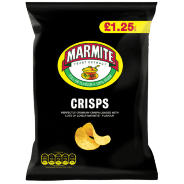 PM £1.25 MARMITE CRISPS 65G X 18