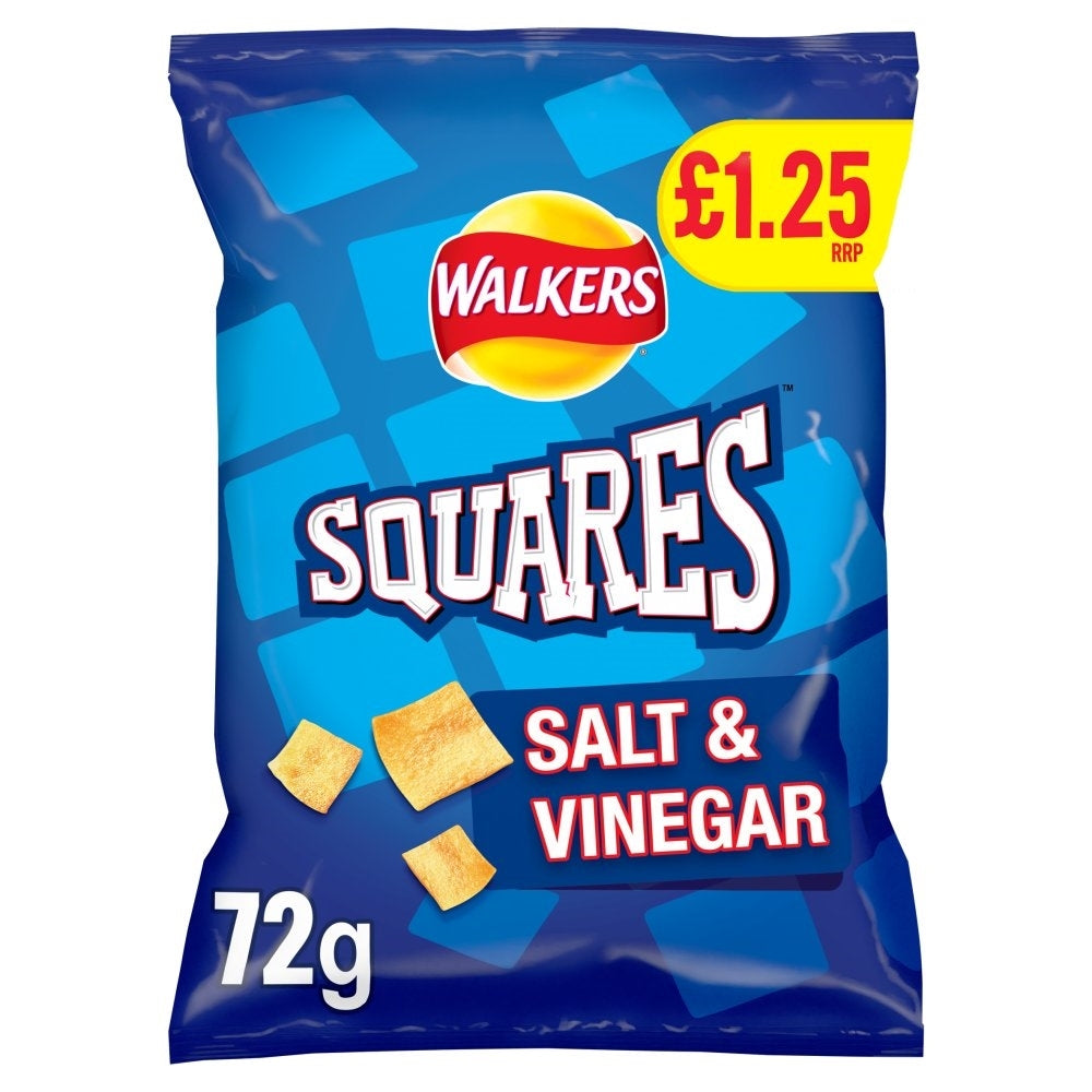 PM £1.25 SQUARES SALT & VINEGAR 72G X 18