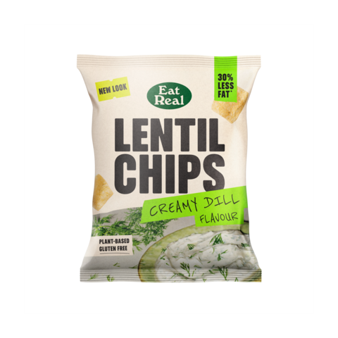 EAT REAL LENTIL CREAMY DILL 40G X 18