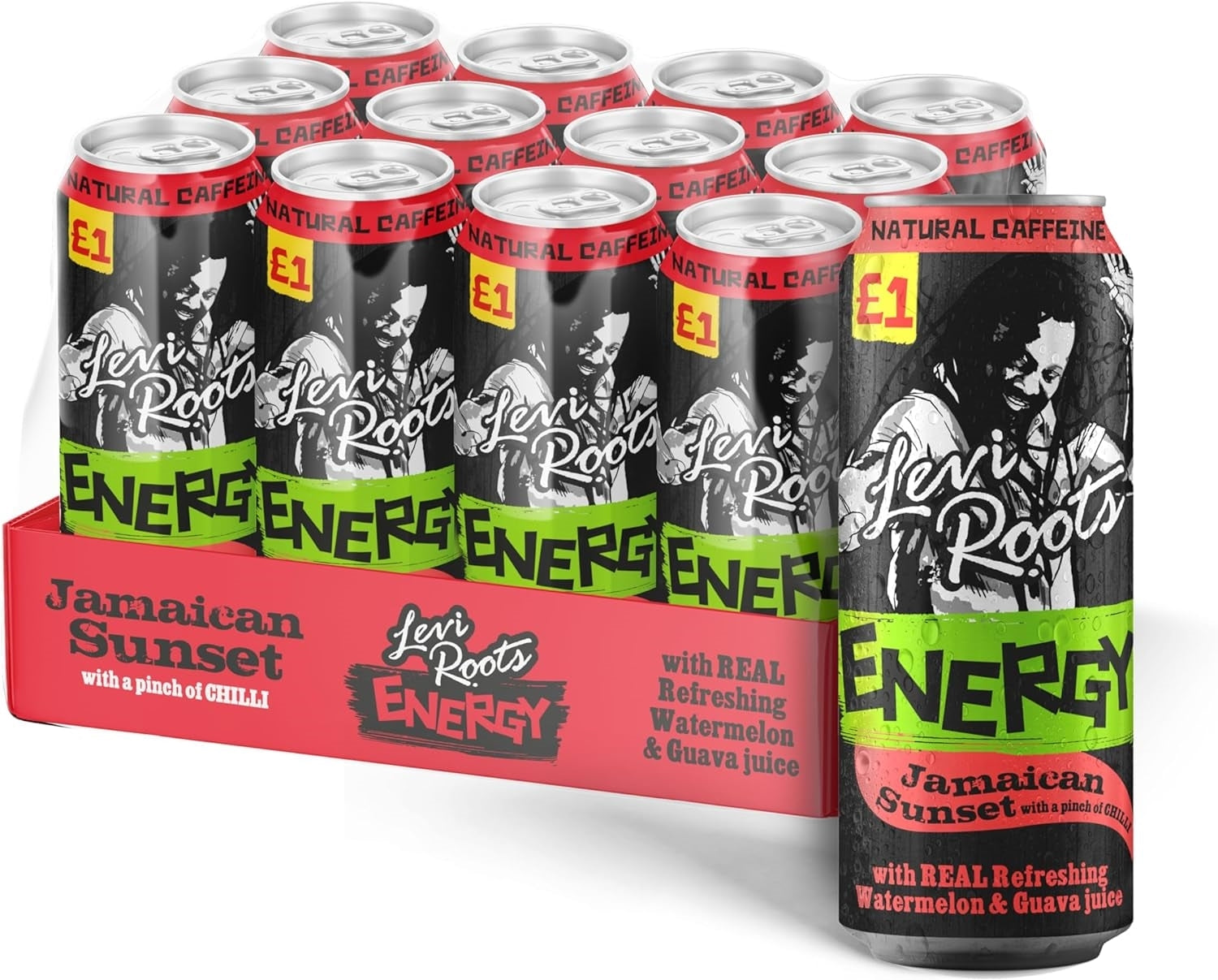 LEVI ROOTS ENERGY JAMAICAN SUNSET CANS 500ML PM £1
