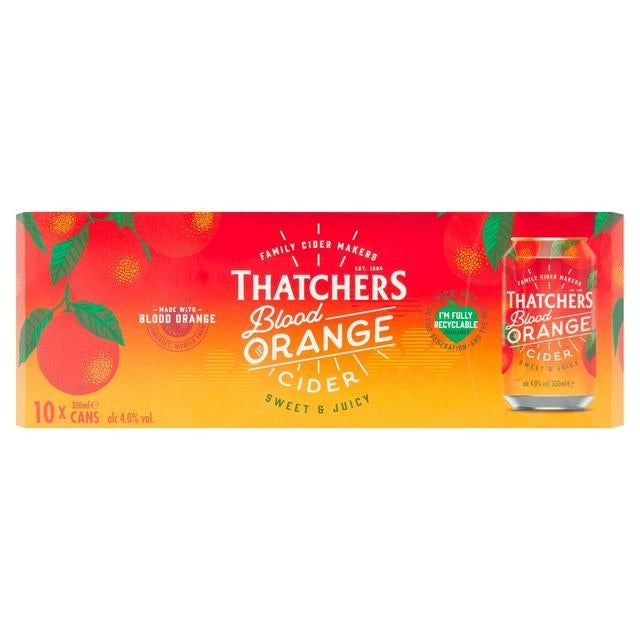 THATCHERS BLOOD ORANGE *CANS* 10PK x 330ML x 1