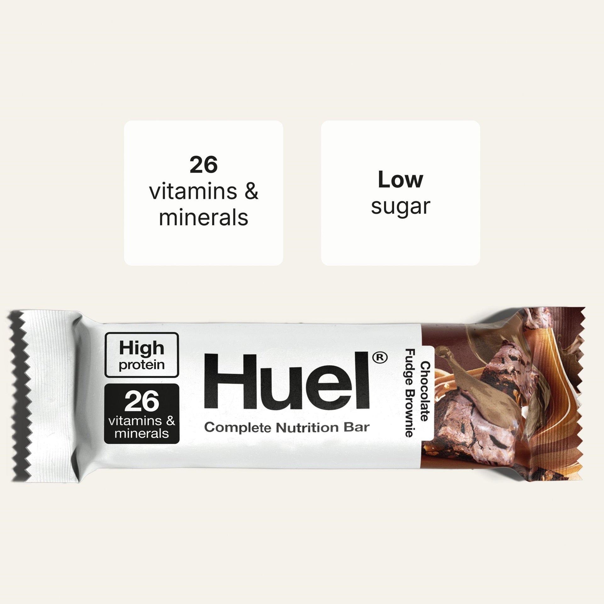 HUEL COMPLETE NUTRITION BAR CHOC FUDGE BROWNIE 55G