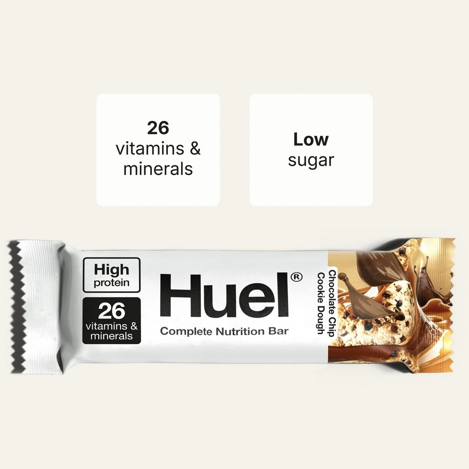 HUEL COMPLETE NUTRITION BAR - COOKIE DOUGH 55G X12