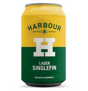 HARBOUR SINGLEFIN LAGER 4% CAN 330ML 4PK X 6