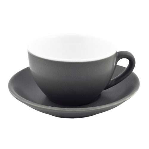 Gray tea cup