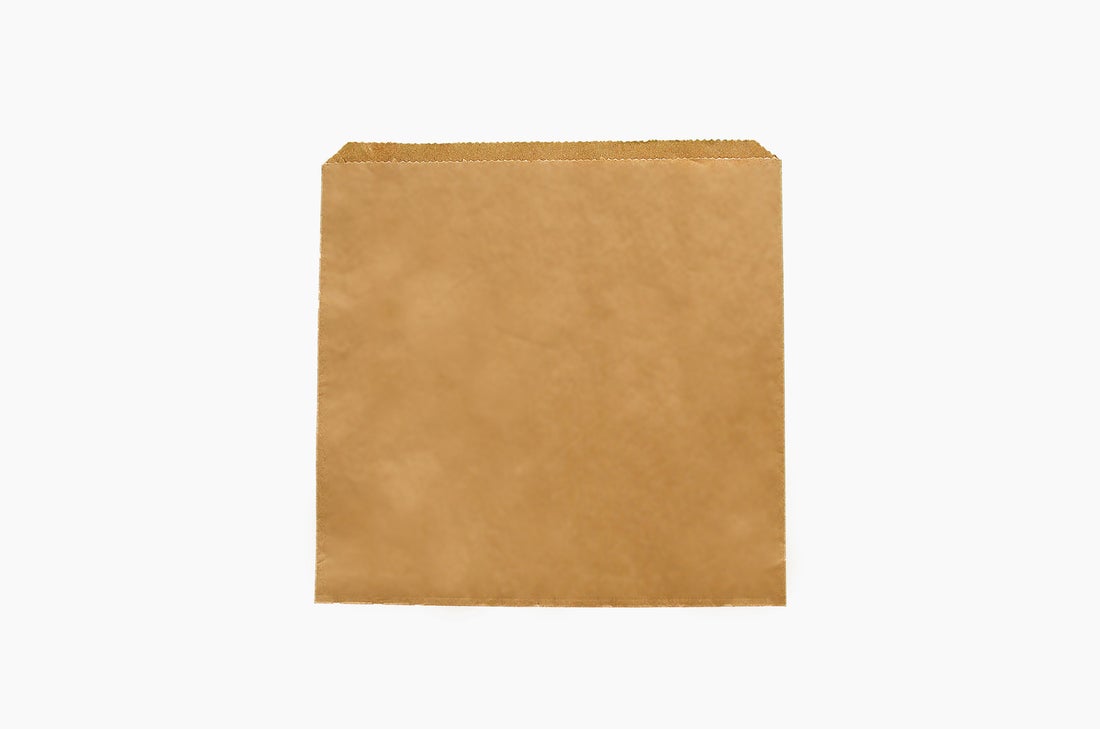 VEGWARE 10 X 10" RECYCLED KRAFT FLAT BAG X 1000