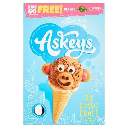 ASKEYS ICE CREAM CONES 21'S X 12