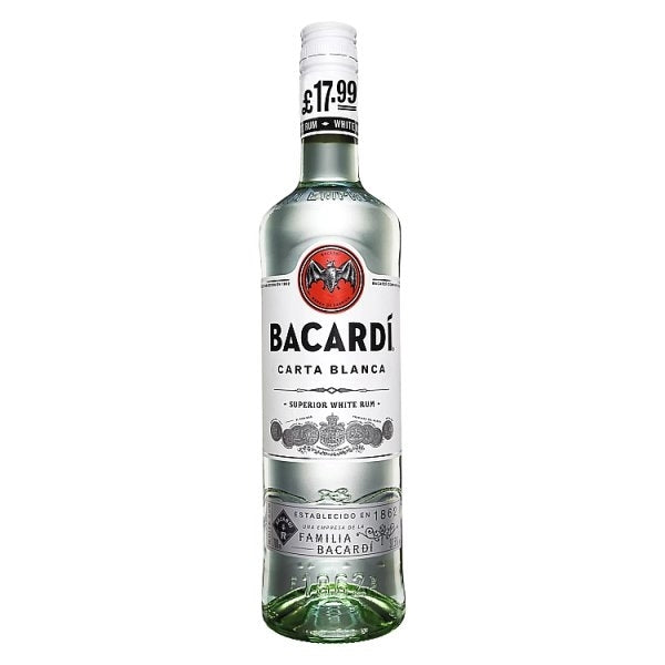 PM £17.99 BACARDI WHITE RUM 70CL