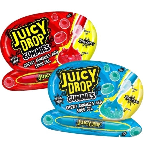 BAZOOKA JUICY DROP GUMMIES XTREME BAG 57g x 12