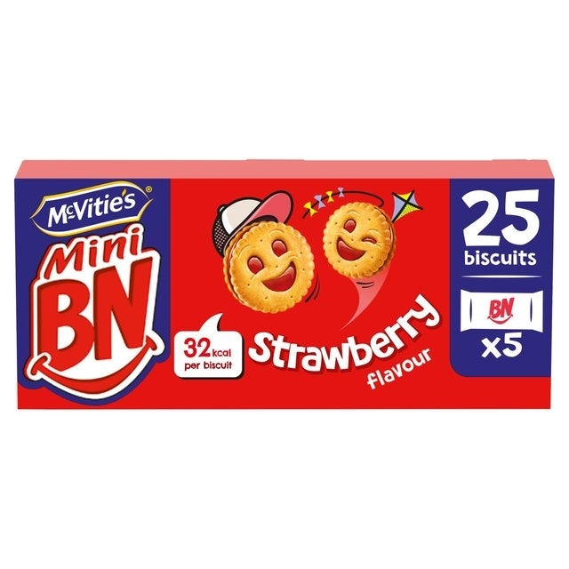 BN MINI STRAWBERRY BISCUITS 5PK 175g x 12