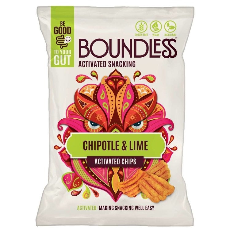 BOUNDLESS CHIPOTLE & LIME ACTIVATED CHIPS 80g x 10