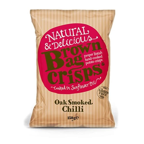 BROWN BAG CRISPS OAK SMOKED CHILLI 150G X 10