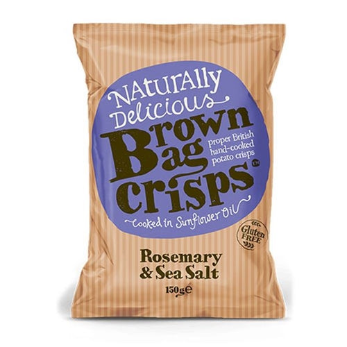 BROWN BAG CRISPS ROSEMARY & SEA SALT 150G X 10