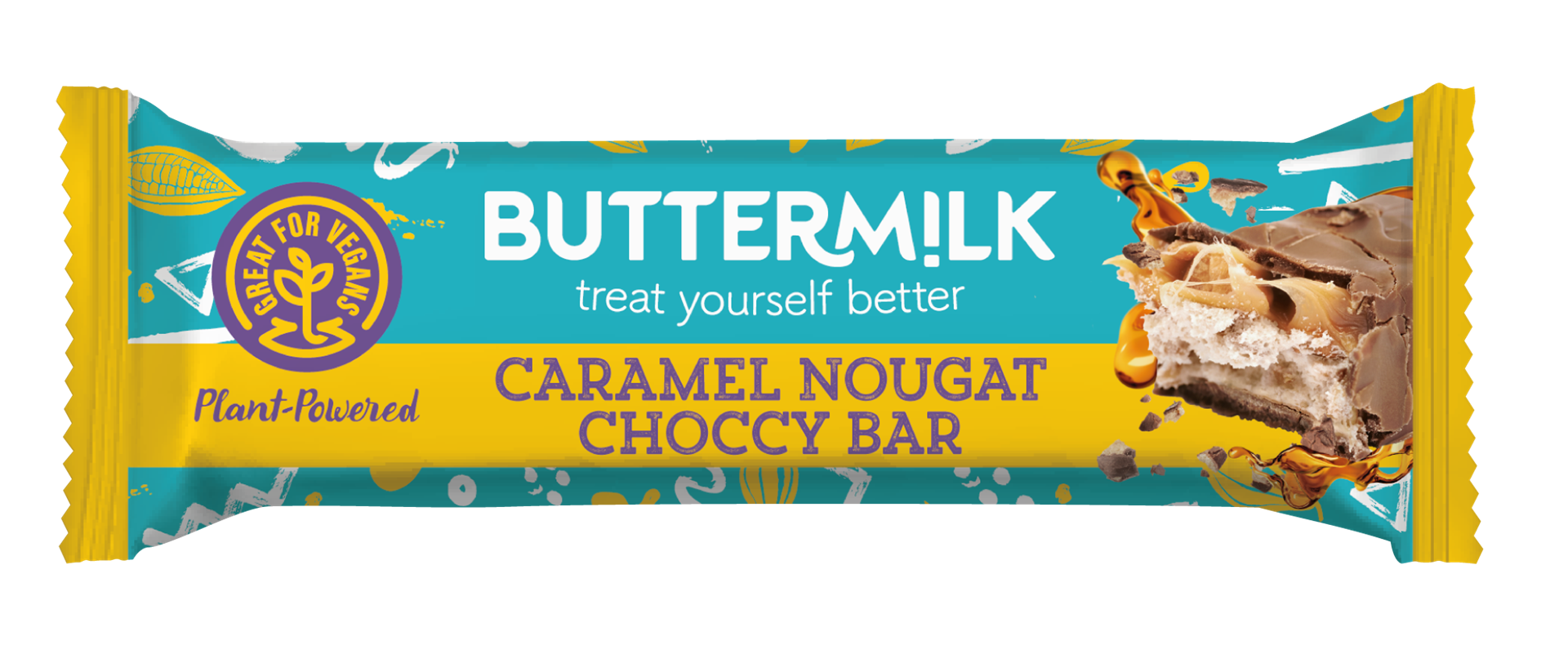 BUTTERMILK VEGAN CARAMEL NOUGAT SNACK BAR 50g x 24