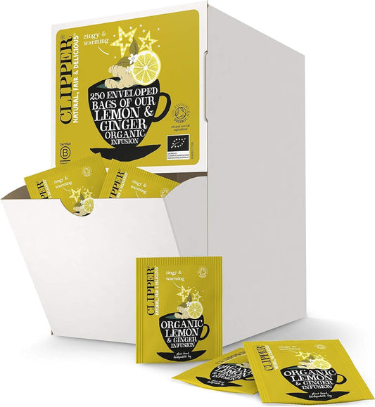 CLIPPER LEMON & GINGER ENV & TAG 250's x 1