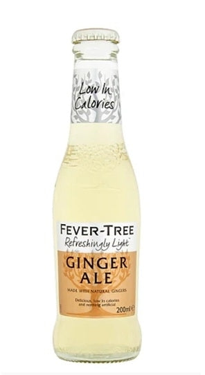 FEVER TREE LIGHT GINGER ALE GLASS 200ML X 24

