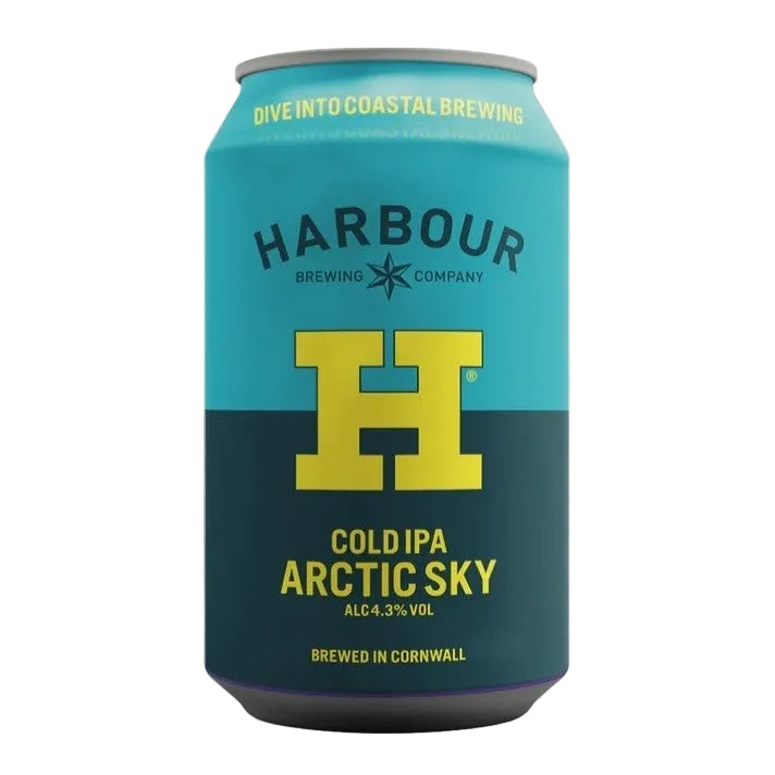 Harbour Brewing Company Cold IPA Arctic Sky can on a white background