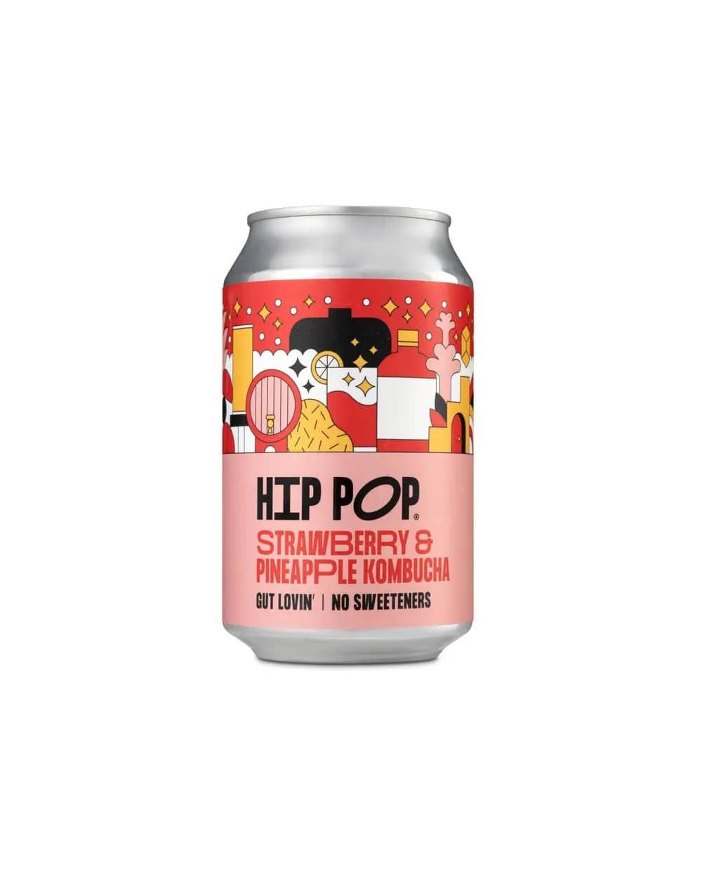 HIP POP STRAWBERRY & PINEAPPLE 330ML X 12