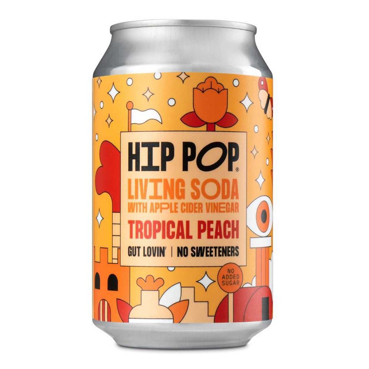 HIP POP TROPICAL PEACH 330ML X 12