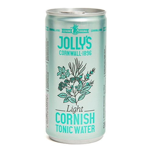 JOLLYS CORNISH TONIC WATER LIGHT CAN 200ML X 24