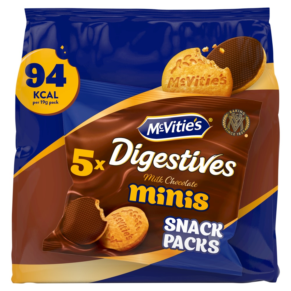 MCVITIES MINI CHOC DIGESTIVES 5PK X 8