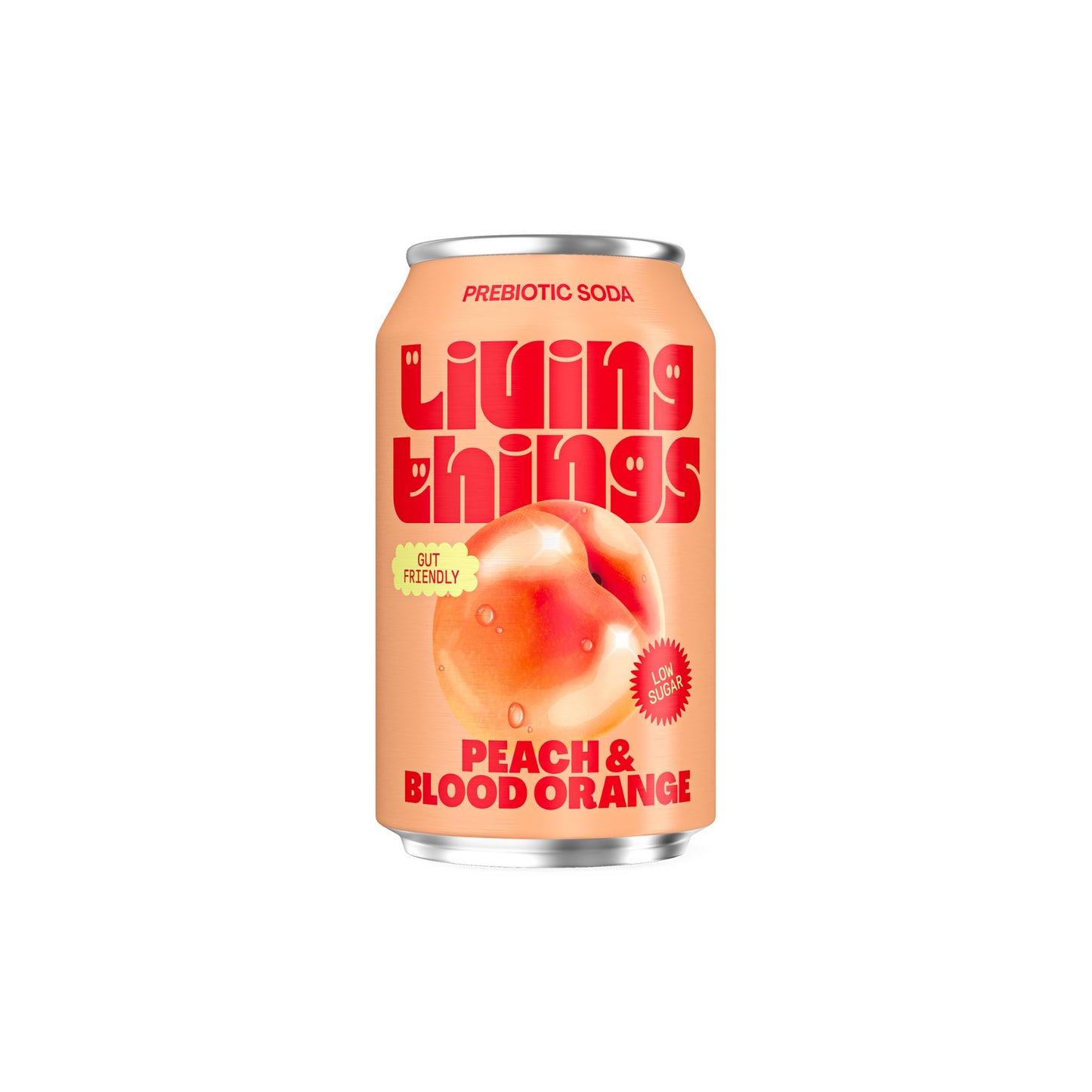 LIVING THINGS PEACH & BLOOD ORANGE CANS X 12