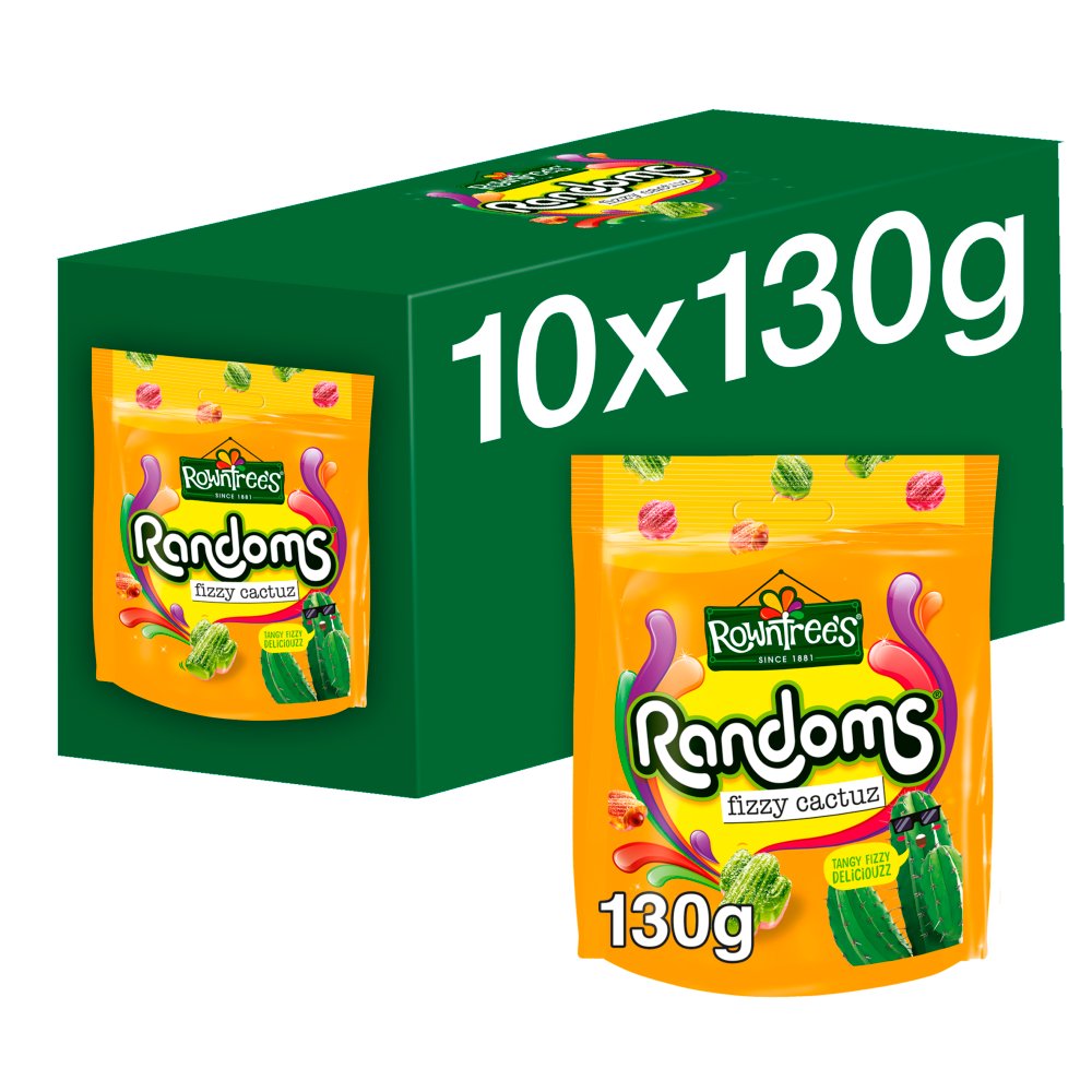 ROWNTREE RANDOMS FIZZY CATUZ 130G X 10