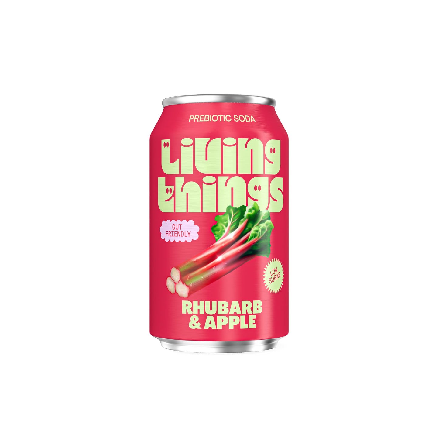 LIVING THINGS RHUBARB & APPLE CANS X 12