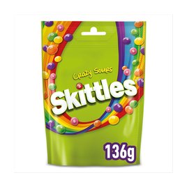 SKITTLES SOURS POUCH 136G x15