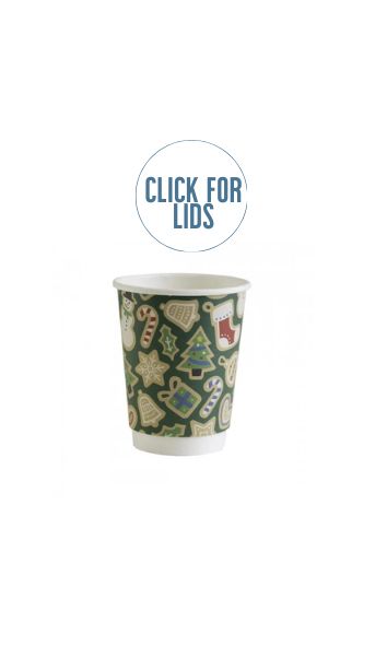 VEGWARE 12OZ FESTIVE GREEN SNOWMAN CUP X 500