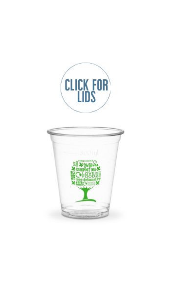 VEGWARE  GREEN STRIPE 12OZ SMOOTHIE CUP X 1000