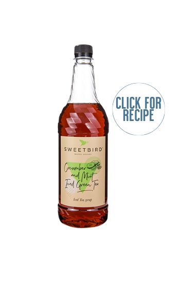 SWEETBIRD CUCUMBER & MINT ICED GREEN TEA SYRUP LTR